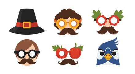 Fototapeta premium Fun photo booth props for celebrations and parties