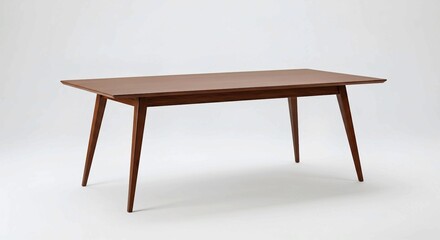 wooden chair isolated on white, Simple, elegant mid-century modern wooden table, perfect for any room. background removed