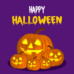 Happy Halloween Greeting Card Vector