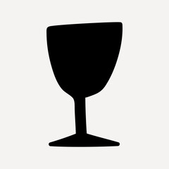 Wine drinking glass graphic element vector