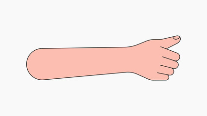 Thumbs up hand, gesture collage element vector