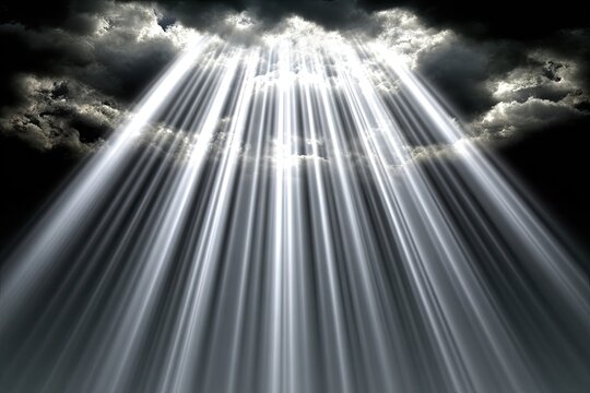 Sunlight piercing dark clouds (1) - Powered by Adobe