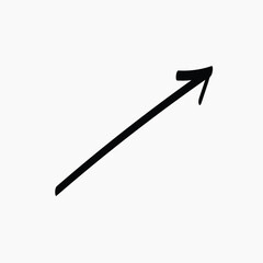 Upward black arrow illustration vector