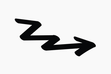 Zigzag arrow graphic illustration vector