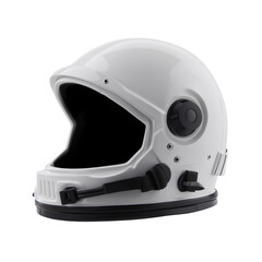 Fototapeta premium white astronaut helmet isolated on white background
