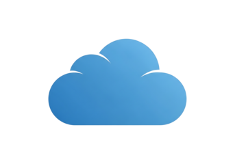 Simple, stylized blue cloud graphic.