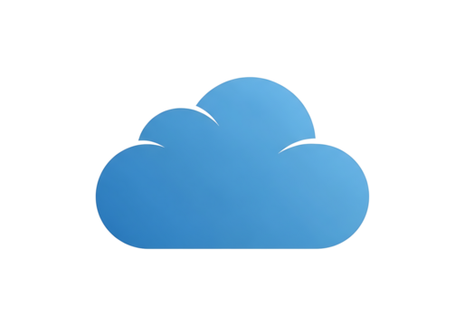 Simple, stylized blue cloud graphic.