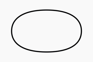 Speech bubble outline shape vector