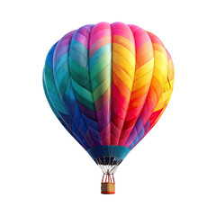 Fototapeta premium Vibrant hot air balloon against black (5)