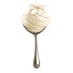 Creamy Vanilla Ice Cream Scoop: Delicious and Frozen Delight