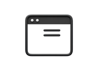 Obraz premium Isolated Simple Browser Window with Menu Icon
