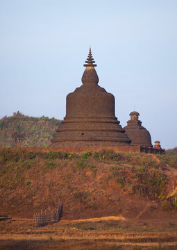 Buddhist stupa, Mrauk u, Myanmar