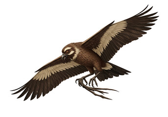 Obraz premium Detailed illustration of a bird in flight.