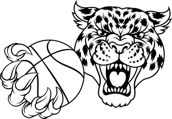 Jaguar Leopard Cheetah Panther Basketball Mascot