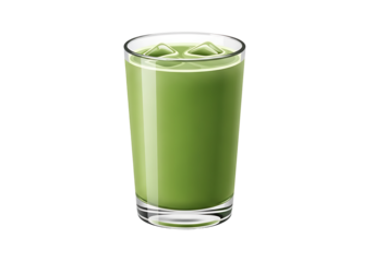 Refreshing green drink in a glass.