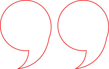 Quote Mark line art Icon.Quote chat icon for messaging, communication, and conversation.Quotation symbol. Remark sign in Quote mark on transparent background. Quoted sign . Vector Illustration.