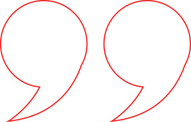 Quote Mark line art Icon.Quote chat icon for messaging, communication, and conversation.Quotation symbol. Remark sign in Quote mark on transparent background. Quoted sign . Vector Illustration.