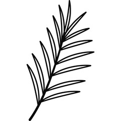 Summer Doodle Leaves Illustration