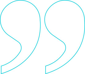 Quote Mark line art Icon.Quote chat icon for messaging, communication, and conversation.Quotation symbol. Remark sign in Quote mark on transparent background. Quoted sign . Vector Illustration.