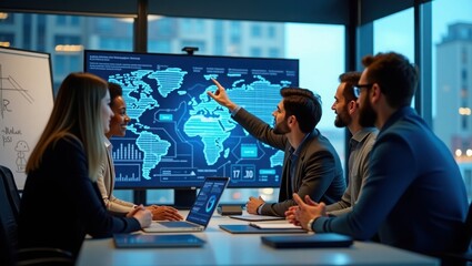 montage of business people working in office, business people working on a digital tablet, business people working on a laptop