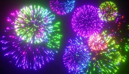 Vibrant fireworks display