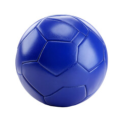 3D handball, blue synthetic surface with seams, photorealistic, isolated on white background. PNG