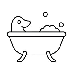 Naklejka premium hand drawn vector illustration pet bath