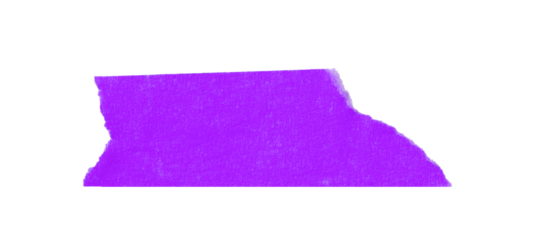 Single purple tape isolated on transparent background