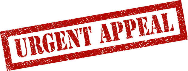Grunge stamp urgent appeal