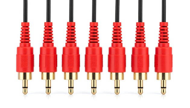 Premium Red 3.5mm Gold Plated Audio Jack Cables