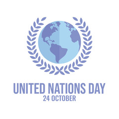 Fototapeta premium United Nations Day background. Commemorating United Nations Day on 24 October. Vector