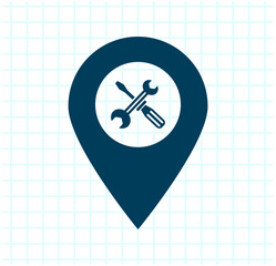 Vector illustration on a checkered background.