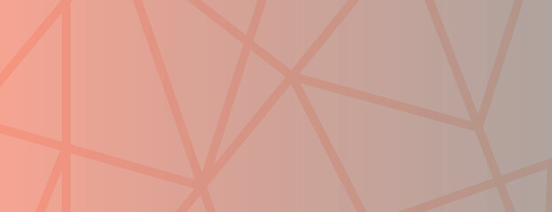 Geometric background with a soft gradient style. Coral color background with abstract lines, creating a smooth, modern. Vector design. Gradient network pattern background. Orange background vector.