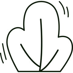Simple Bush Line Illustration