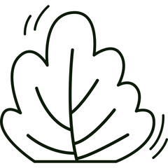 Simple Bush Line Illustration