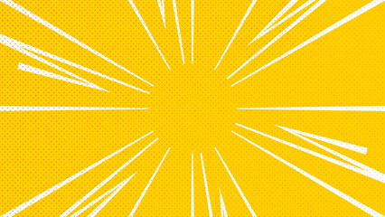 Yellow Starburst Comic Effect Background