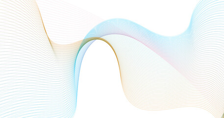 Abstract dynamic waves line background. Abstract colorful wave element for design.