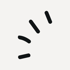 Minimalist hand-drawn icon, element vector