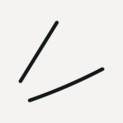 Minimalist hand-drawn, element vector