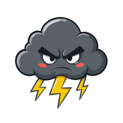 Obraz premium funny cartoon rain