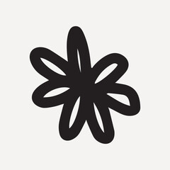 Minimalist hand-drawn, element vector