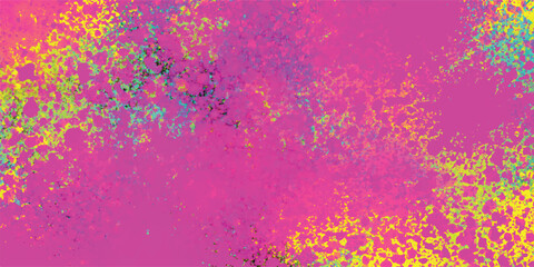 Obraz premium Vibrant abstract digital art composition with organic textural splatters on a pink background for creative design projects