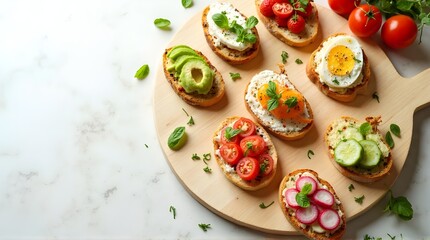 Obraz premium bruschetta with tomato and mozzarella