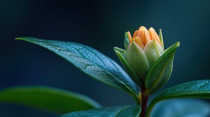 Close-up of a budding flower showcasing vibrant colors