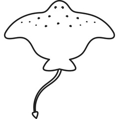 Stingray Line Illustration