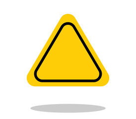 yellow triangular warning sign