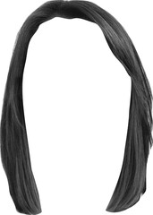 Isolated long hair collage image