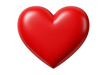 A glossy, vibrant red heart shape against a black background.