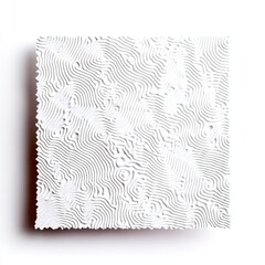 Organic Topographic Map Pattern Hand-Sketched White Texture