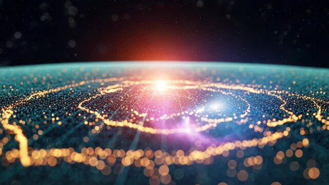 A breathtaking cosmic view of a vibrant galaxy showcasing swirling stars and glowing nebulae with a luminous light source at the center set against the vastness of space ideal for science and astronom